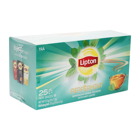 Lipton Peppermint Refreshing Herbal Infusion With Mint Leaves
