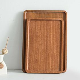 100% natural rubber wooden serving tray made in Vietnam with high quality