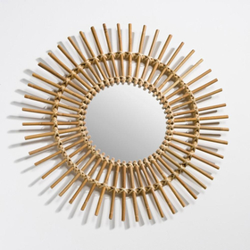 Beautiful handmade sunshine rattan mirror from Vietnam TP249