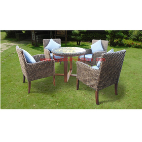 Poly rattan dinning set for family, reasort, hotel HG-NC63/NC74