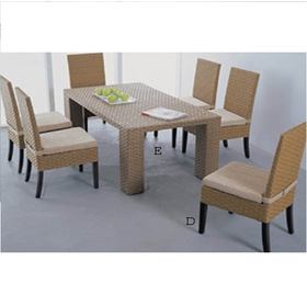 Water hyacinth dining set, natural dining set for dining room HG-ND69-70