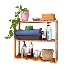 Adjustable Wood Wall Shelf 3-Tier